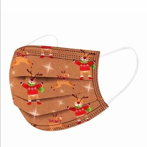 🔥Adult Christmas Disposable Face Mask Industrial 3Ply Ear Loop 10PC Xmas Mask🔥